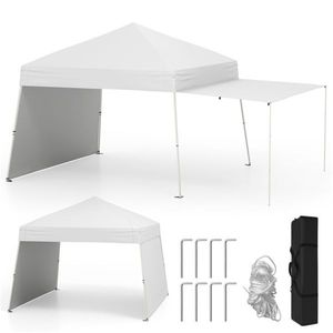 Tenda a baldacchino bianca pieghevole 14 x 9,2 piedi - Product Image 1
