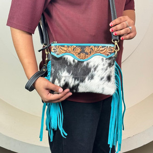 Customized New Design Women's Handbag Hand Tooled <b>Leather</b> Soft & Comfortable Zipper Closure Genuine Cowhide <b>Leather</b> Ladies <b>Purse</b> - Product Image 4