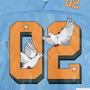 Men's Purple <b>V</b>-Neck Short Sleeve Football Jersey With Number 03 Sublimation Print Breathable Sporty Style Regular <b>Fit</b> - Product Image 6