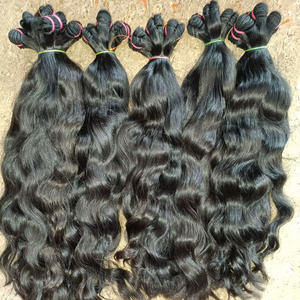 Grade 6A Remy Virgin Indian Hair Extensions 8-30 Inches Jerry Curl Soft Shiny Machine Double Weft All Colors Suitable Made India - Product Image 5