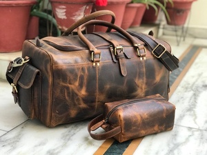 Sac de voyage week-end en cuir véritable softshell personnalisé en gros pour la gym avec service OEM – Sacs de voyage en cuir - Product Image 5