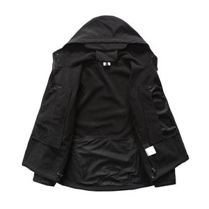 Waterproof <b>windbreaker</b> jacket men Mid length rain jacket Casual outdoor windproof coat Men's seasonal outerwear - Product Image 3