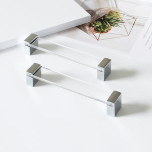 Tiradores de Gabinete Tradicionales de Acrílico Transparente con Base de Aleación de Zinc en Forma de Barra, Perillas Duraderas para Cajones de Cocina y Cómodas - Product Image 6