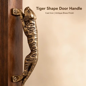 Tiradores y Manijas de Latón Antiguo con Diseño de Tigre de Hierro Fundido y Ecológico para Uso en Múltiples Habitaciones - Product Image 2