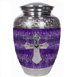 Urna conmemorativa personalizable de urna de cremación de metal decorativa al por mayor de último diseño con diseño pulido a precio mayorista - Product Image 2