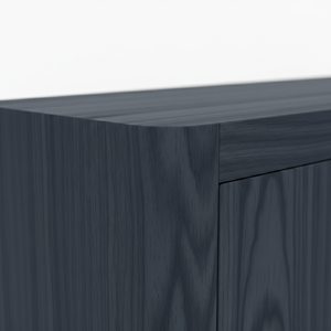 ตู้ไซด์บอร์ด 4 บาน รุ่น Soft Edge ดีไซน์ทันสมัย ทำจาก MDF พร้อมผิวไม้โอ๊คแท้ ทนทานต่อการเปียกน้ำ - Product Image 4