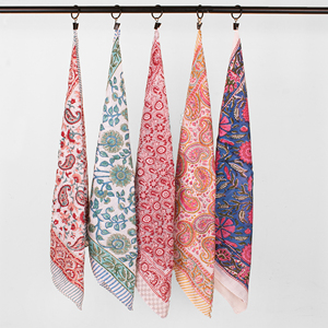 Handmade Cotton Multi-Colour Block Bandana Eco-Friendly <b>Tie</b> <b>Back</b> Head Stylish Unisex Square Scarf Organic Neck Band For Outdoor - Product Image 1