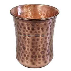 Vaso de Cobre Puro Martillado con Acabado Negro y Pulido para Beber y Uso en la Cocina, Vaso de Cobre Antiderrames - Product Image 3