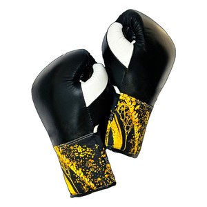 Wholesale PU Leather Custom Boxing Gloves Training Sparring Gloves with Hook and Loop Wrist Support High Quality Boxing Gloves - Product Image 1