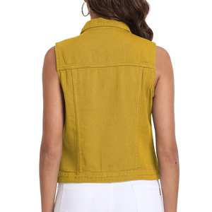 Chaleco Vaquero Transpirable de Diseño Nuevo, Suministro de Fábrica, Chaleco Vaquero Unisex para Hombre y Mujer, Chaleco Vaquero con Capucha para Mujer - Product Image 2