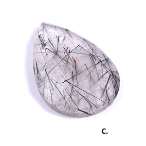 Cuarzo Turmalinado Facetado en Forma de Pera, Gema Suelta, Precio de Fábrica, Gema de Alta Calidad para Joyería - Product Image 2