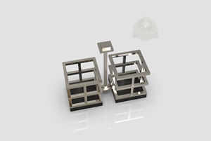 Porte-mouchoirs de table moderne en acier inoxydable de luxe avec taille personnalisable et design Palestine ajustable - Product Image 2