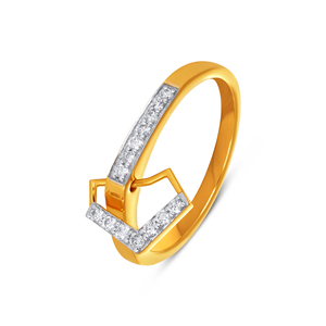 Anillo Geométrico Moderno y Único con Diseño Facetado, Anillo Minimalista Arquitectónico Chic para Mujer, Inspirado en el Art Deco - Product Image 3