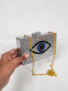 Resin <b>Box</b> Lady <b>Clutch</b> Newest Design Resin Mop Purse Resin <b>Bag</b> Metal Purse Boho <b>Clutch</b> <b>Bag</b> for Bridal Uses at Unexpected Price - Product Image 6