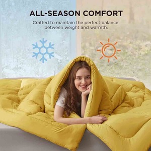 Cotton Luxury <b>Quilted</b> Eco-Friendly Reversible Comforter Multiple Sizes Water-Resistant Comforter - Product Image 3
