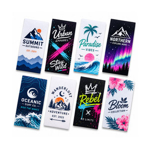 Étiquettes de col personnalisées tissées imprimées par sublimation, respectueuses de la peau, pour l'industrie du vêtement en gros - Product Image 1