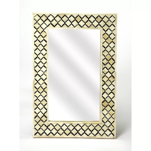 Espejo de Pared Decorativo con Marco de Diseño Moderno, Hecho a Mano con Incrustaciones de Hueso, Sin Electricidad, Forma Personalizable, en Oferta - Product Image 1