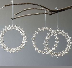 เครื่องประดับวงกลมคริสตัล งานฝีมือสุดหรู ของตกแต่งคริสต์มาส พวงหรีด - Product Image 1