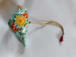 Ornement d'oiseau pinson en verre fait main, taille moyenne, à suspendre, décoration traditionnelle pour arbre de Noël - Product Image 3