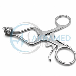Retracteur Weitlaner certifié CE, 10 cm, 2x3 pointes acérées, en acier inoxydable, instrument chirurgical réutilisable pour la fixation des plaies - Product Image 6