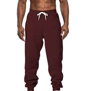 Pantalon de jogging épais en molleton pour homme avec logo personnalisé, coton lourd, coupe décontractée, fournisseur OEM ODM - Product Image 1