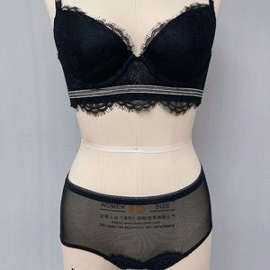 New Polyamid Breathable Watersoluble Lace Bodysuits Half Slips Firm Control Sexy Ribbon Underwear Set Underwire Full Cup - Product Image 3