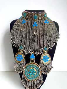 Fabricants sur mesure, dernières créations, ensembles de bijoux vintage afghans Kuchi, pour mariage et fêtes, bijoux afghans faits à la main pour femmes et filles - Product Image 2