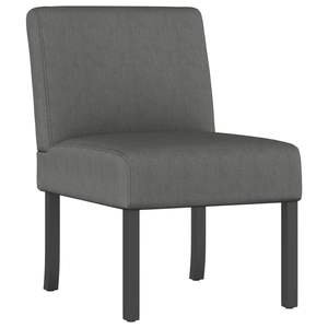 Fauteuil en tissu gris foncé 100% polyester, bois massif et contreplaqué pour salon - Product Image 2
