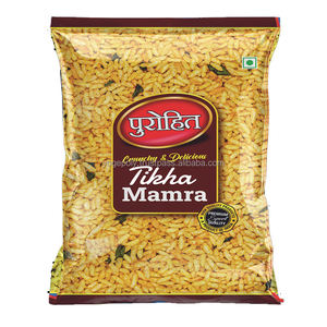 YOGESHWAR POLYMERS YP101 Proveedor Indio al por Mayor de Bolsas de Embalaje para Namkeen con Sellado Central de Grado Alimenticio, Película PET + LDPE Impresa y Personalizada - Product Image 1