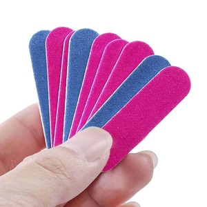 LANGMA 5cm Double-Sided Mini Crystal Glass Nail <b>Files</b> Set 100 Grit Disposable Pink Blue Color <b>Box</b> Packaging Nail Care - Product Image 1
