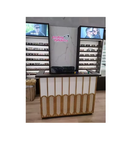 Premium Optical Showroom Interior Modern Elegant Spectacle Display Rack Wall Mounted Glasses Furniture LED Storage Unit - Product Image 2