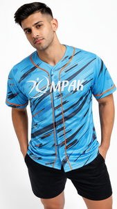 Camiseta de béisbol personalizada para equipo con tela transpirable sublimada y diseño atlético moderno - Product Image 2
