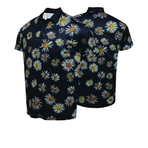 Batik de poliéster/algodón al por mayor para camisas bordado personalizado y serigrafía camiseta de hombre - Product Image 1