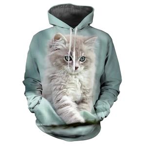 Sudaderas con capucha con estampado Digital 3D de gato fresco para hombres y mujeres, sudaderas con capucha de invierno para gatos, sudaderas con capucha para primavera y otoño adecuadas - Product Image 2