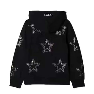 Sweat à capuche avec strass – Pull scintillant en cristal pour femmes, hommes, unisexe, style streetwear tendance - Product Image 5