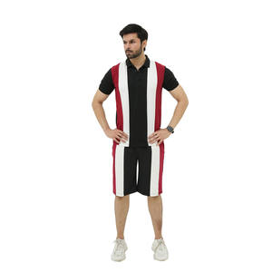 Ensemble polo et short décontracté pour homme, respirant et léger, 100 % fibre de bambou, motif uni, marque privée OEM - Product Image 1