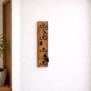 Simple Wooden Multi <b>Key</b> Holder <b>Hooks</b> Perfect For <b>Wall</b> Mounted Home Entryway Storage And Easy <b>Key</b> Organization From India - Product Image 3