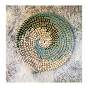 Assiette murale vietnamienne en jonc de mer, artisanale, en fibres naturelles, tissée, décorative, écologique, cadeau de décoration intérieure personnalisé - Product Image 5