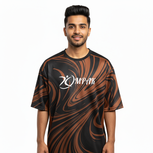 Camiseta de poliéster/algodón de secado rápido, transpirable, con sublimación, estilo casual y urbano, de corte regular, para hombre. - Product Image 1