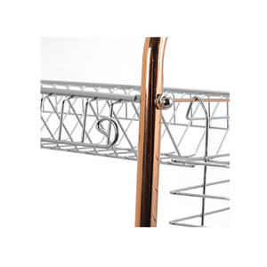 Scolapiatti Cromato a 2 Livelli a Forma di R da 16 Pollici, Pratico Scolapiatti con Vassoio Raccogli Acqua - Product Image 3