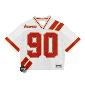 Camiseta de lacrosse personalizada barata para hombre, con cuello en V, manga corta, talla grande, de malla perforada, para equipos de EE. UU., para todas las estaciones, 100% sublimada - Product Image 3