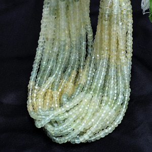 Cuentas facetadas de prehnita AAA de 4mm-5mm, prehnita verde natural, piedra semipreciosa, cuentas sueltas cortadas a mano para la fabricación de joyería. - Product Image 4