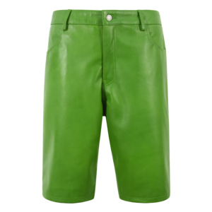 Shorts Bermuda en Cuir Nappa Premium pour Hommes, Véritable Peau d'Agneau, Style Jean Décontracté, Fournisseur et Fabricant OEM ODM en Gros - Product Image 4