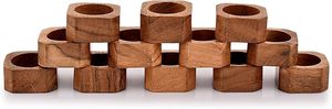 Anneaux de serviette en bois faits à la main, économiques, pour la décoration de table et les événements - Product Image 4