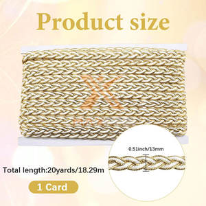 Hecho en Pakistán, Nueva Llegada, Trenzas y Lazos de Hilo de Oro, Trenzas y Lazos de Hilo de Oro Más Vendidos - Product Image 5