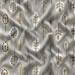 Tela Estampada 100% Poliéster con Diseño de Hojas, Tela Suave Tejida para Decoración del Hogar, Cortinas y Tapicería - Product Image 3