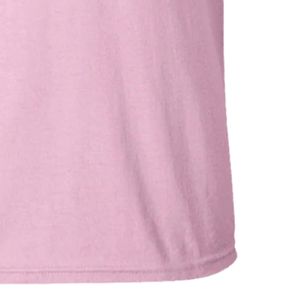 T-shirt femme rose clair personnalisé avec broderie rose et verte, manches courtes, col rond, tee-shirt décontracté, haut tendance été - Product Image 2