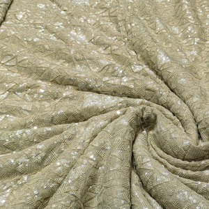 Premium Sequence Embroidery Fabric For Women Fashion Wear Designer <b>Garments</b> Party Wear Dresses Kaftan Abaya Bridal Wear - Product Image 5