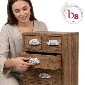 Ba Industrial Cast Iron Adjustable Cabinet Handle Rectangle Floral Design Durable Workshop Furniture Drawer Dresser Living Room - Product Image 2