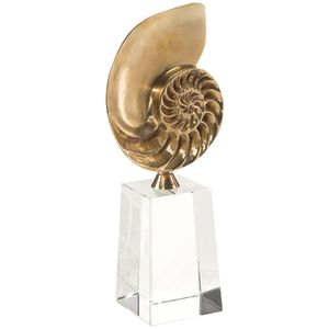Sculpture abstraite en laiton et aluminium, art décoratif en métal, statue, figurine d'art métallique pour hôtel, décoration de table à domicile - Product Image 1